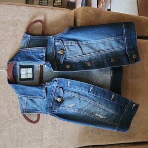 Mudd Denim Vest Medium Wash